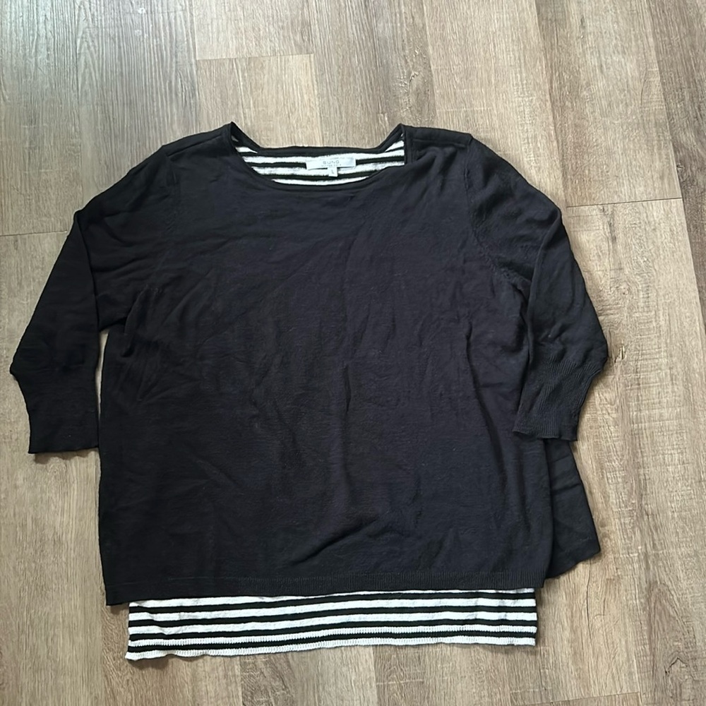 Alfred Sung open back size large top
